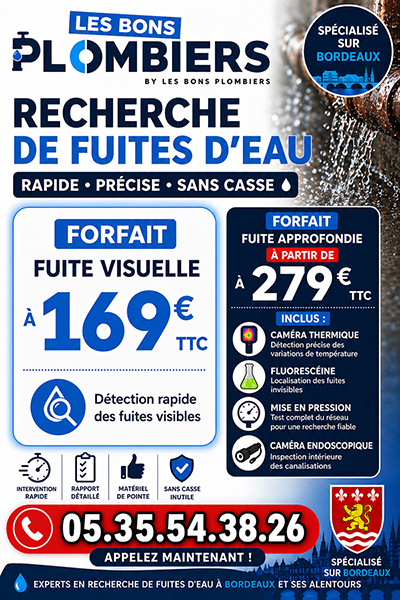 Recherche de Fuite eau Merignac